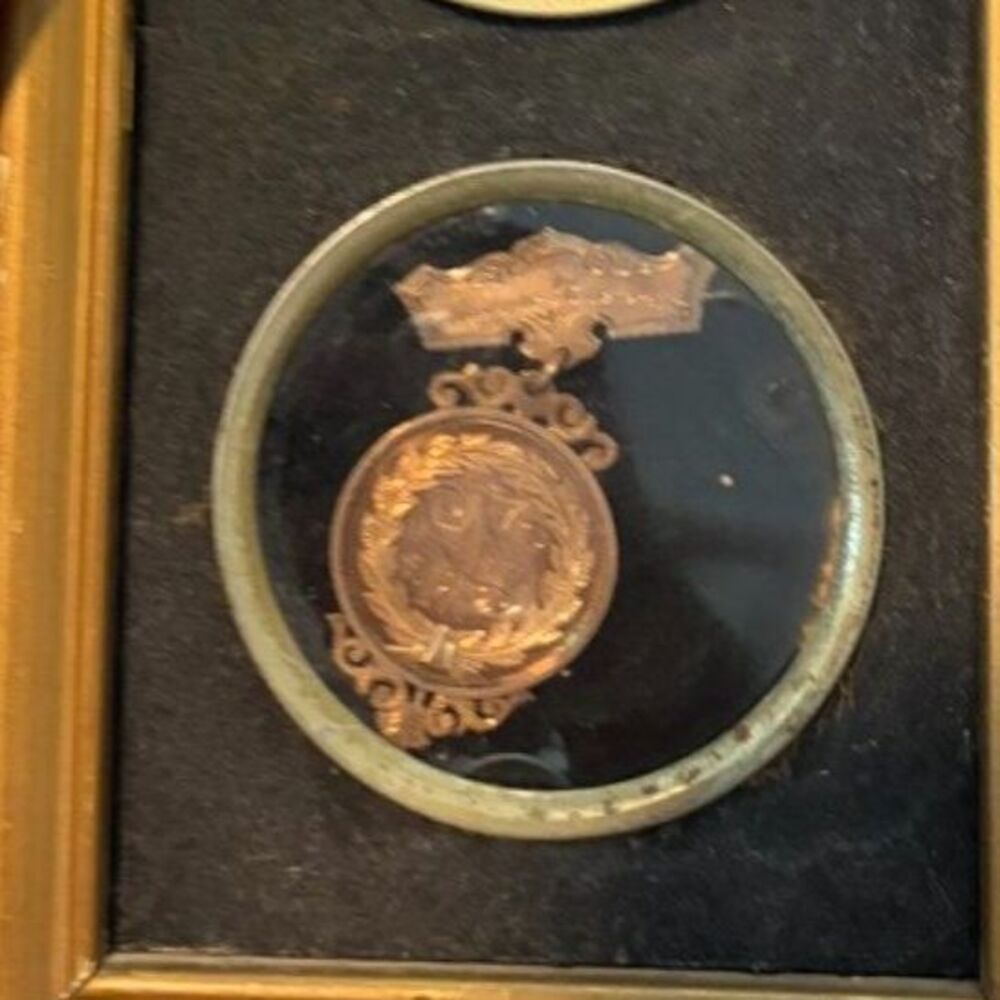 1800's Copper/gold plated st vincent ferrer music proficiency medal